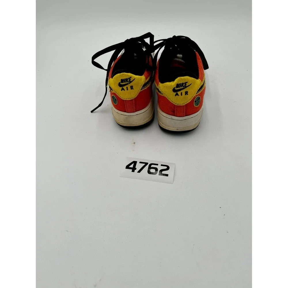 Nike Air Force 1 Low LV8 DD9530-100 Sneakers Kids 6.5Y White Orange Leather